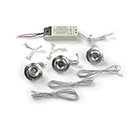 LED Mini spot Lamp, 3W, warmwit, dimbaar, alu, set