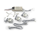 LED Mini spot Lamp, 3W, warmwit, dimbaar, wit, set